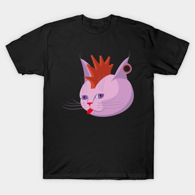 Punk Rock Cat T-Shirt by Kater Karl